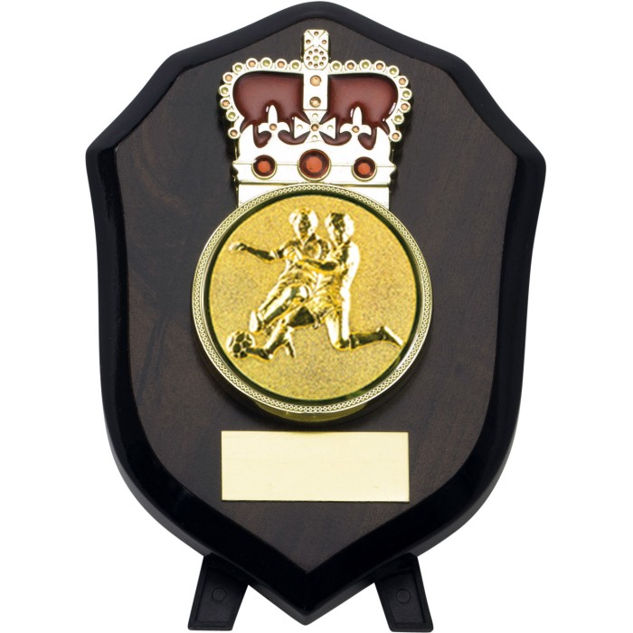 6'' Wooden Football Presentation Plaque with engraving centre